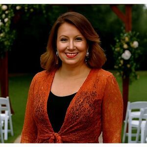 Elegant Orangy Red Lace Open Cardigan/ Bolero/Wrap.Plus Size.